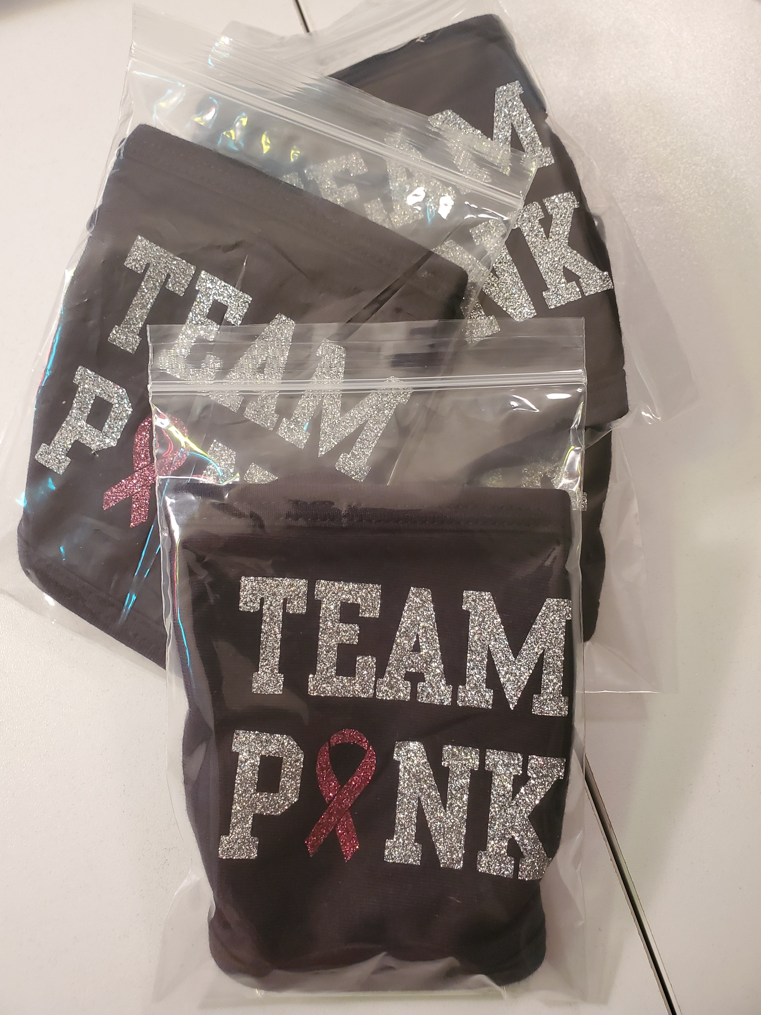 "Team Pink" mask