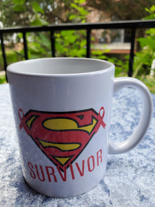 Breast Cancer Super Woman Coffee Mug